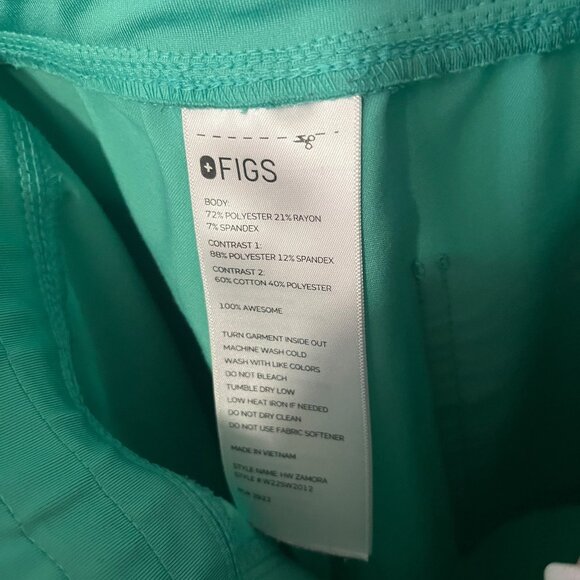 Figs Highwaisted Zamora Surgical Green Scrub Pants Size Large - Picture 5 of 5